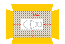 6 CM DISTANCE FROM
INTERNAL WALLS